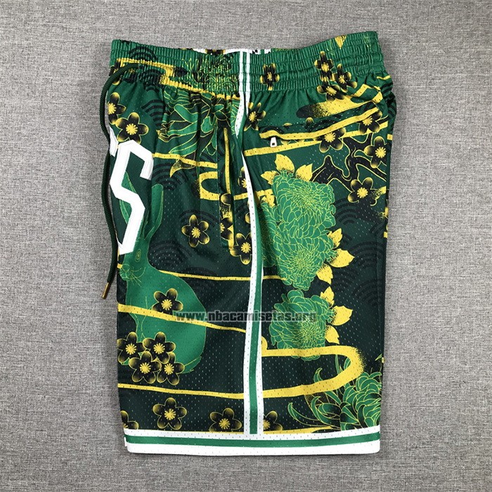 Pantalone Boston Celtics Lunar New Year Mitchell & Ness Just Don Verde